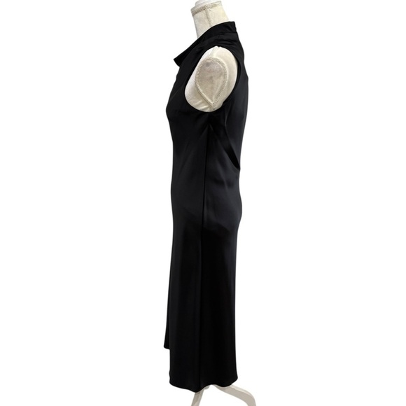 Antonio Melani Marine Satin Halter Cowl Neck Sleeveless Midi Slip Dress Size 2 - Picture 6 of 14